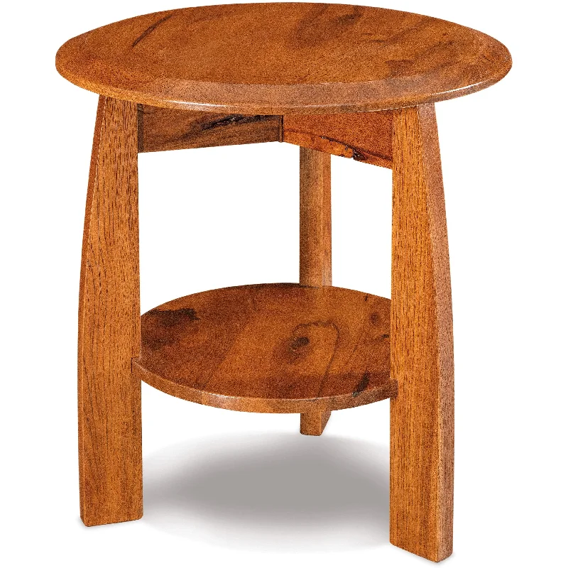 QW Amish Boulder Creek Round End Table