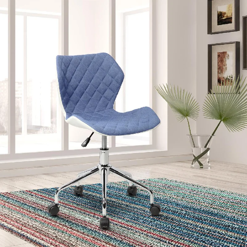 Techni MobiliModern Height Adjustable Office Task Chair, Blue