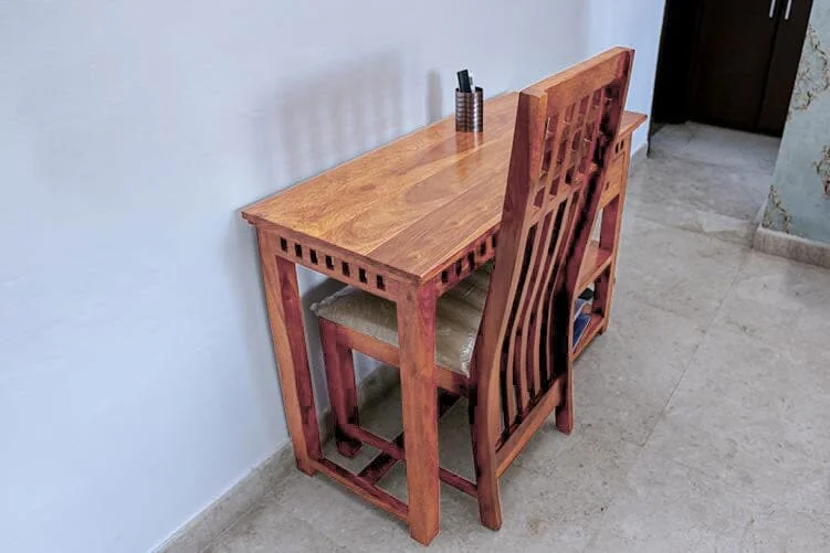 Solid Wood Kuber Writing / Study Table Stone