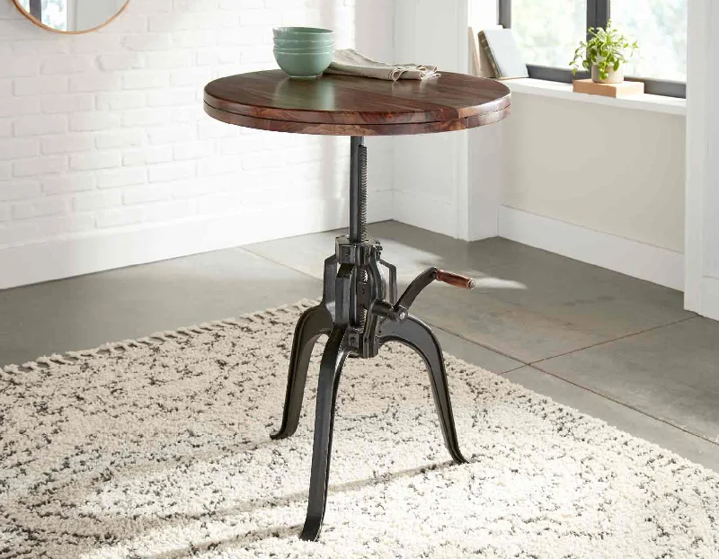 Sparrow 30-inch Round Crank Table