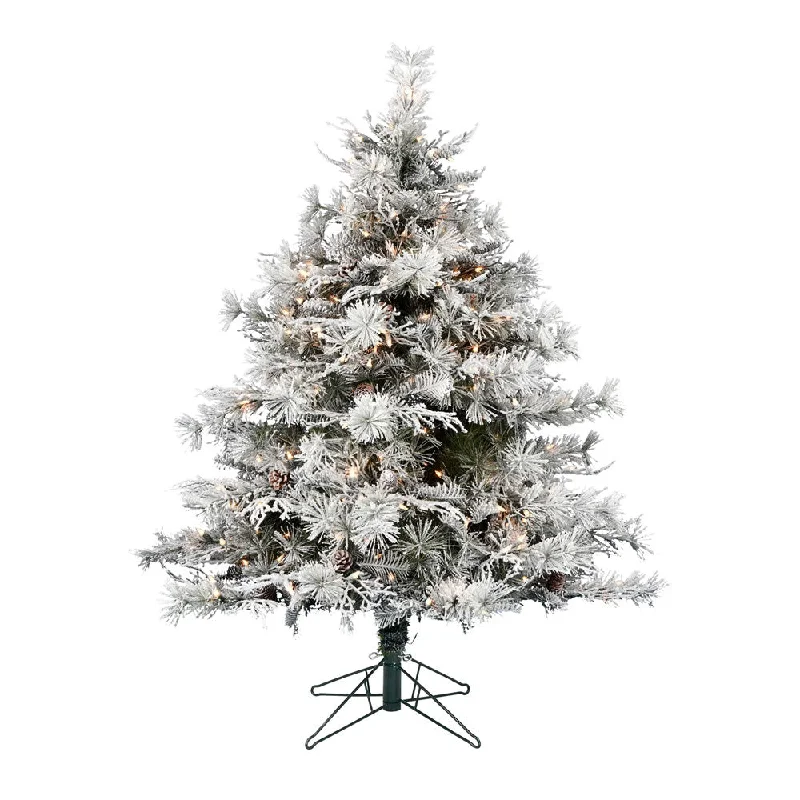 7.5' x 65" Instant Connect Artificial Xmas Tree Clear Dura-Lit Mini Lights