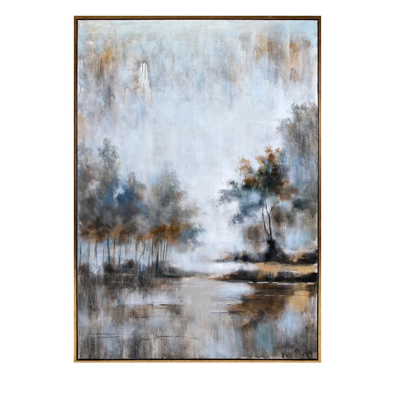 IMAX Worldwide Home Neutral Haze Framed Oil Painting